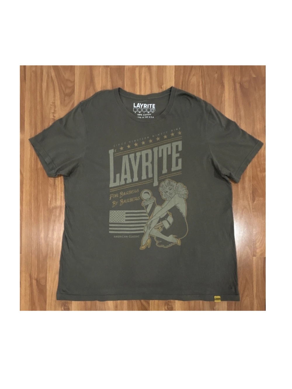 Men's Olive Graphic Short Sleeve Tee